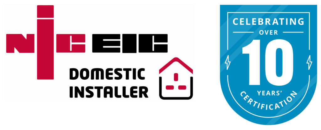21851 niceic certified business anniversary logo dis 10years